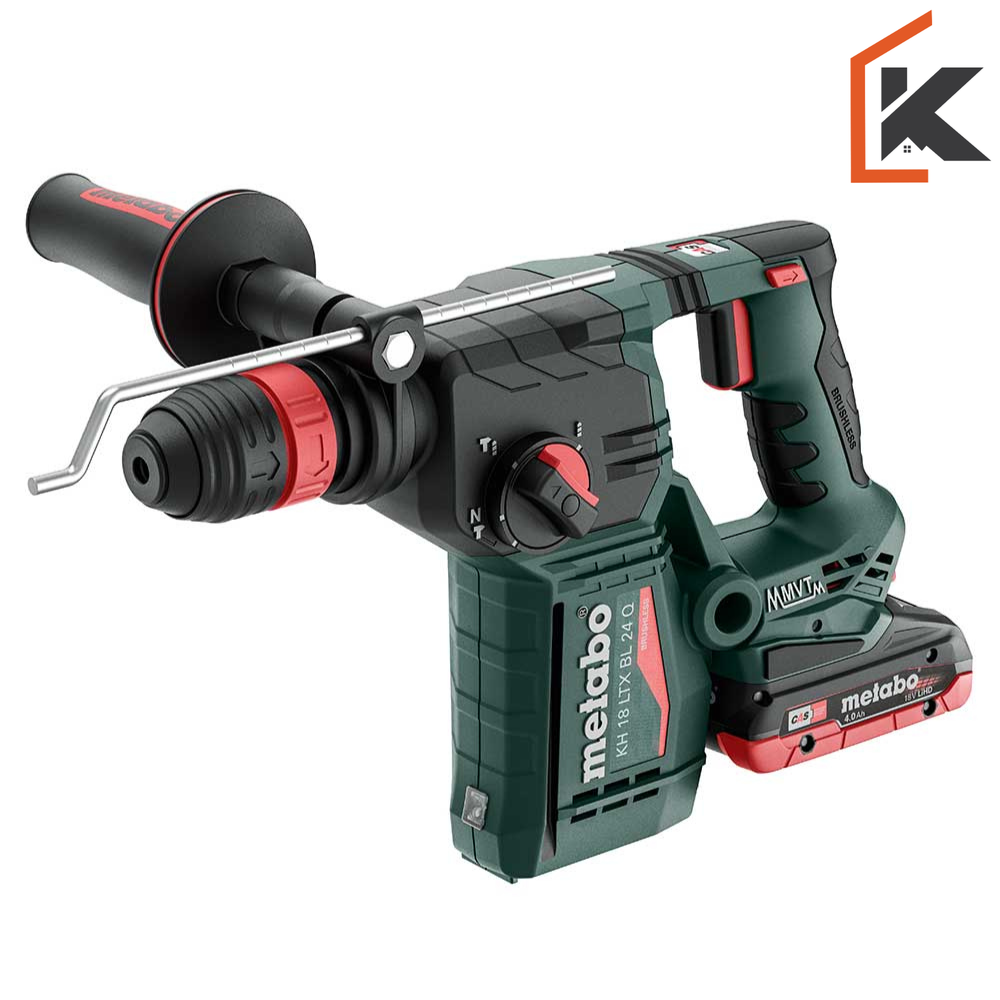 Metabo akumulatorski kombinirani čekić KH 18 LTX BL 24 Q 18V 2xAKU (4,0 Ah LiHD) ASC55 + metaBOX 165 L – 601714800