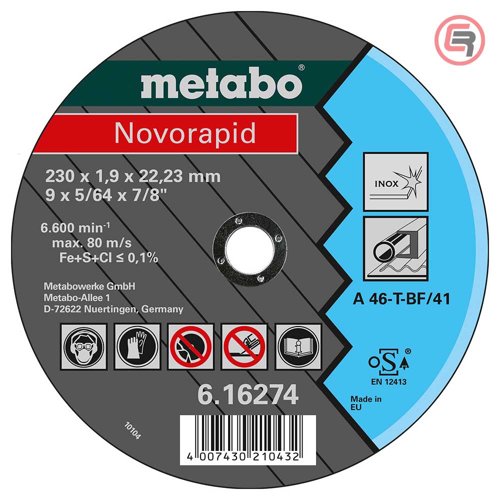 Metabo Rezna Ploča 180 x 1,5 x 22,2 mm Inox Novorapid – 616273000