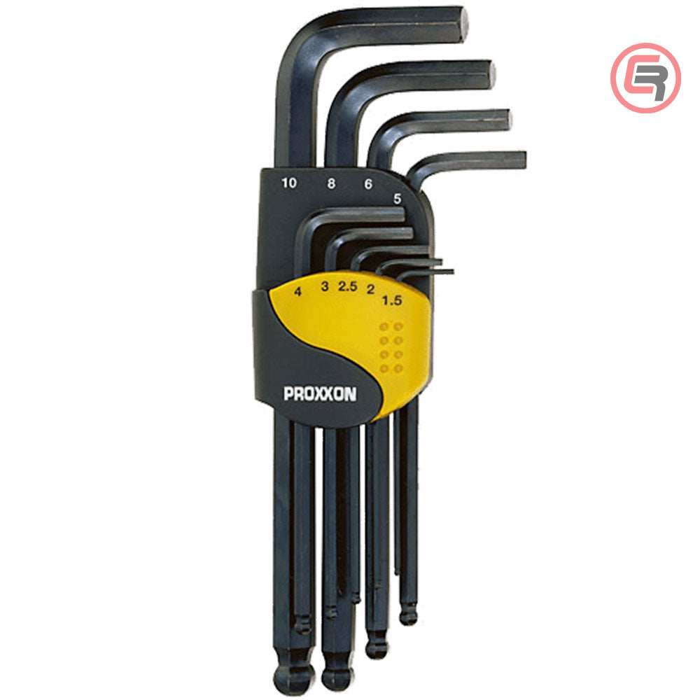 Proxxon Garnitura Ključeva Imbus 1,5 – 10 mm Dugi Sa Kuglicom / 9 dijelna – 23946