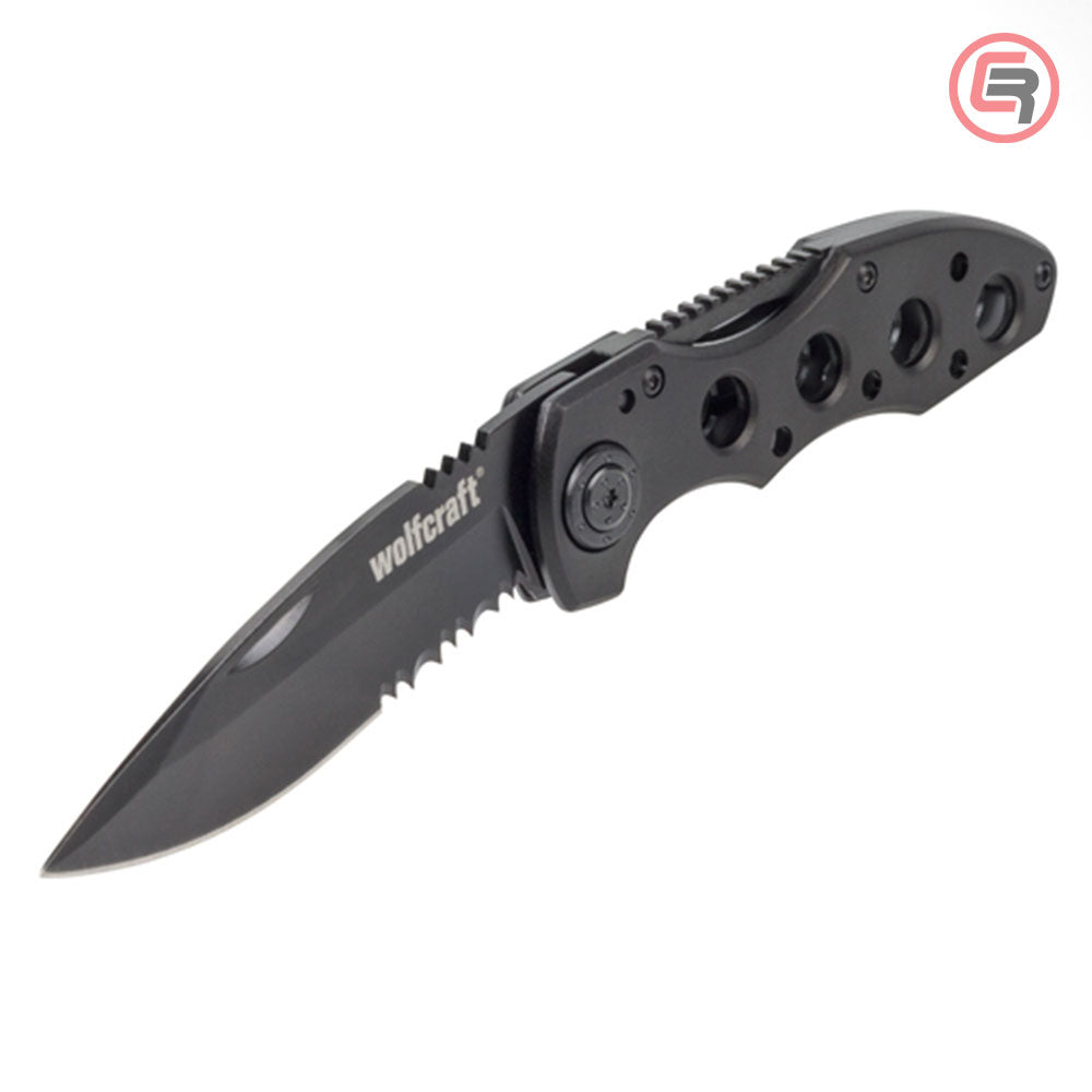 Wolfcraft Nož Preklopni Glatka + Nazubljena Oštrica 75 mm – 4289000