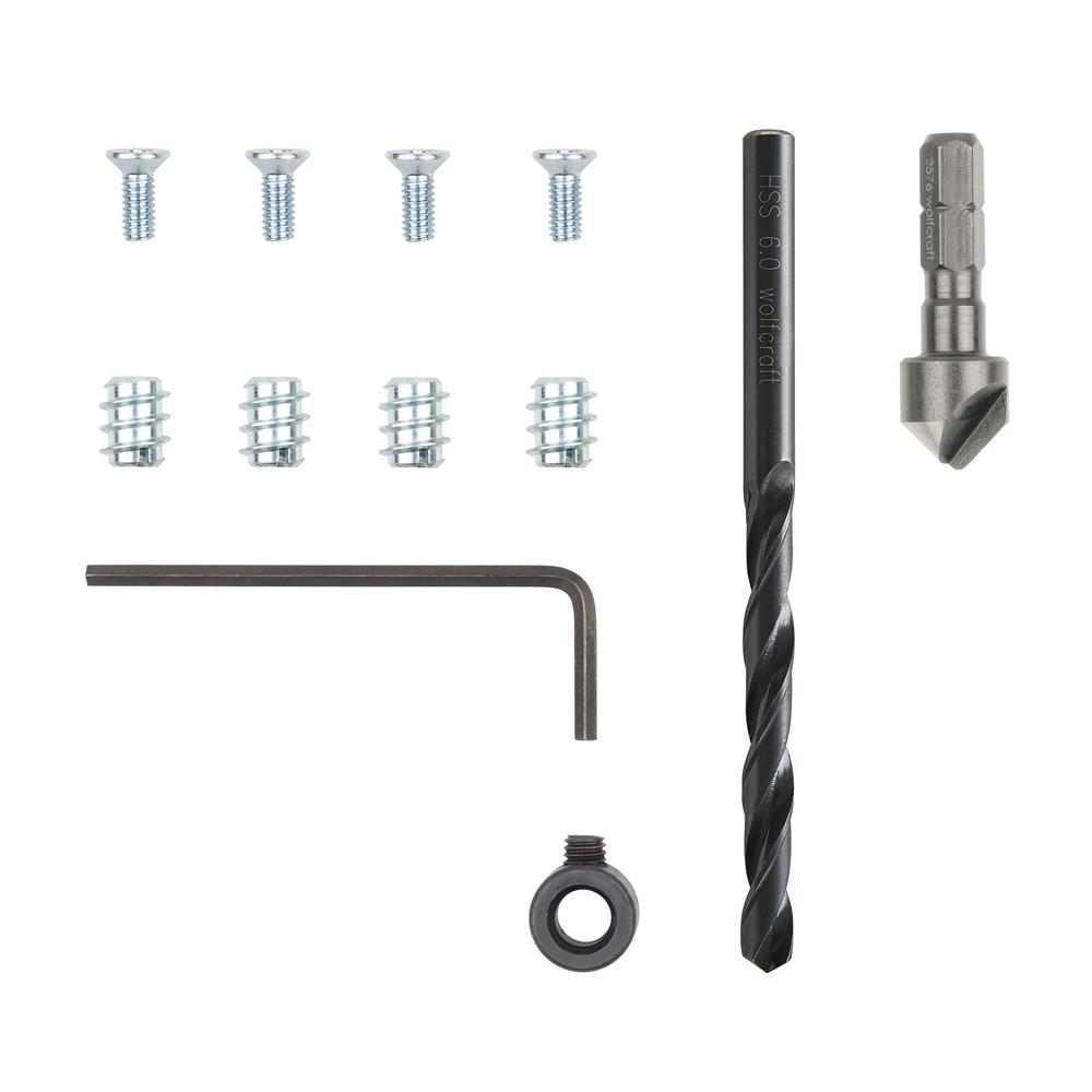 Wolfcraft Set Za Popravak Šarki Vrata Namještaja – Strana Ormarića / 11 dijelni – 4657000