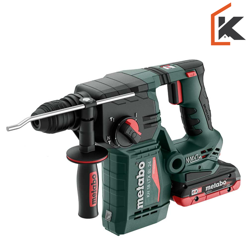 Metabo Kombinirani čekić aku KH 18 LTX BL 24 / 18V 2xAKU (4,0 Ah LiHD) ASC55 + metaBOX 165 L – 601713800