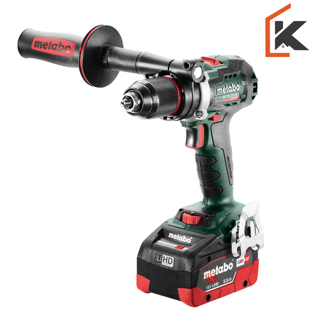 Metabo Bušilica – Odvijač Aku BS 18 LTX BL I 18 V 2 x AKU (5,5 Ah LiHD) ASC 145 + metaBOX 145 L – 602358660