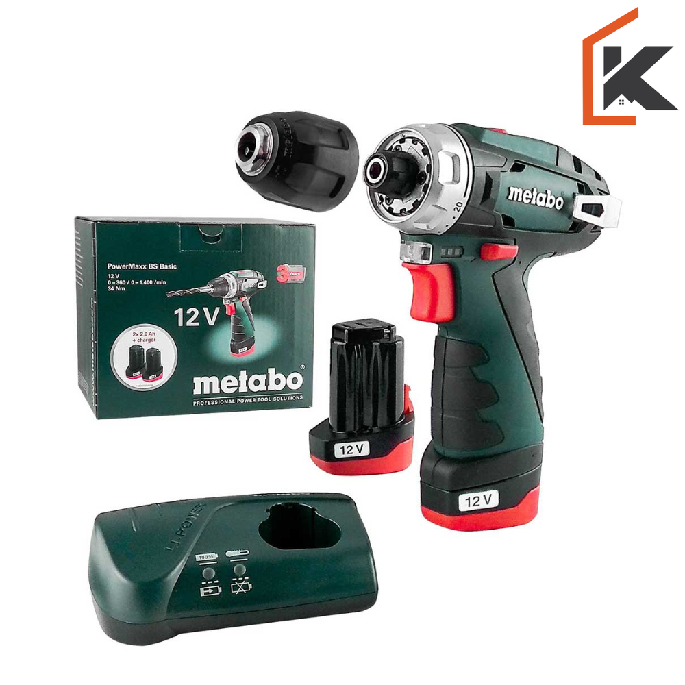 Metabo Bušilica-Odvijač Aku PowerMaxx BS Basic 12V 2xAKU (2,0Ah) LC 40 – 600984000
