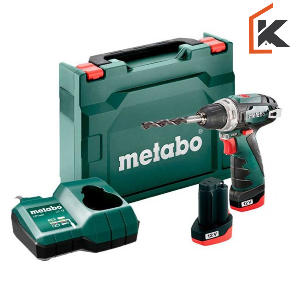 Metabo Bušilica-Odvijač Aku PowerMaxx BS Basic 12V 2xAKU (2,0Ah) LC 24 + Kofer – 600984500
