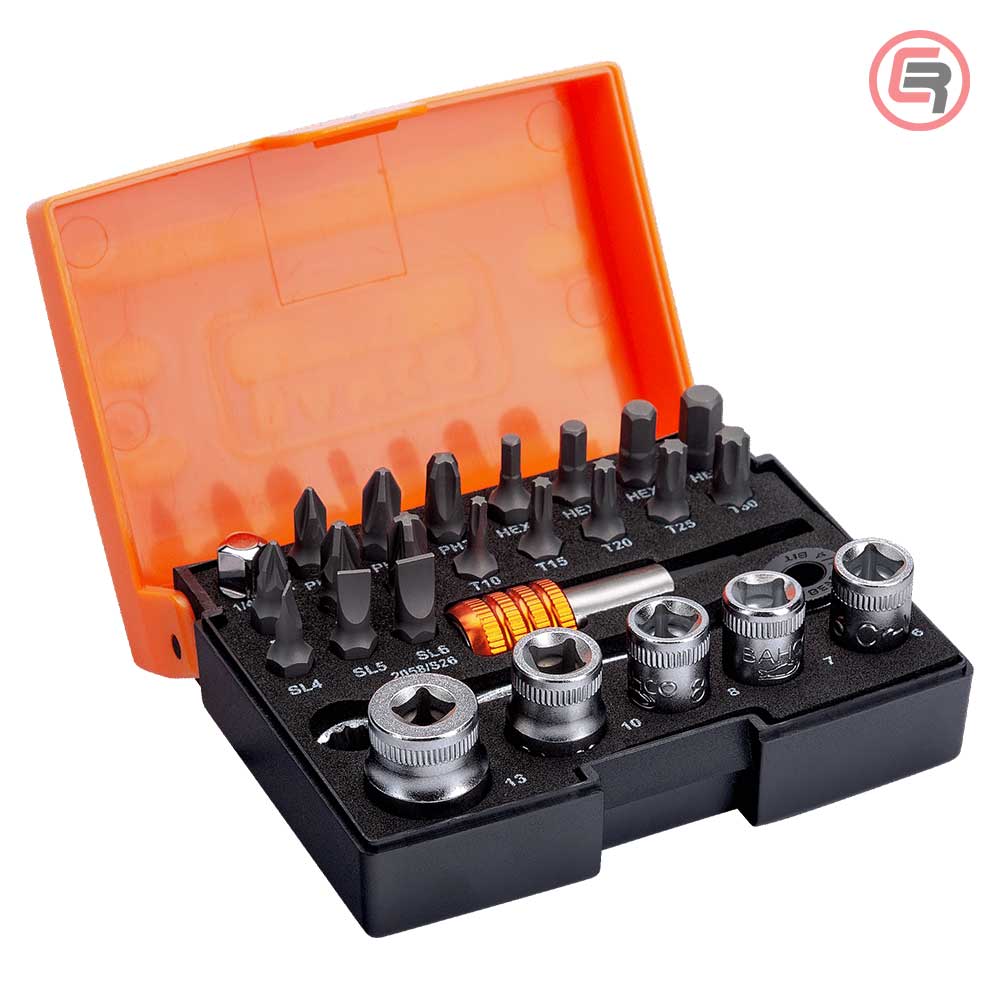 Bahco Set Bitova i Nasadnih Ključeva 1/4″ + Račna Ključ 26 dijelni – 2058/S26