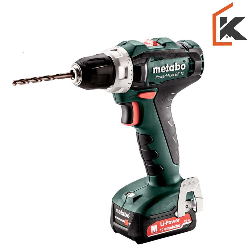 Metabo akumulatorska bušilica-odvijač PowerMaxx BS 12 / 2xAKU (2,0 Ah) SC 36 + metaBOX – 601036500