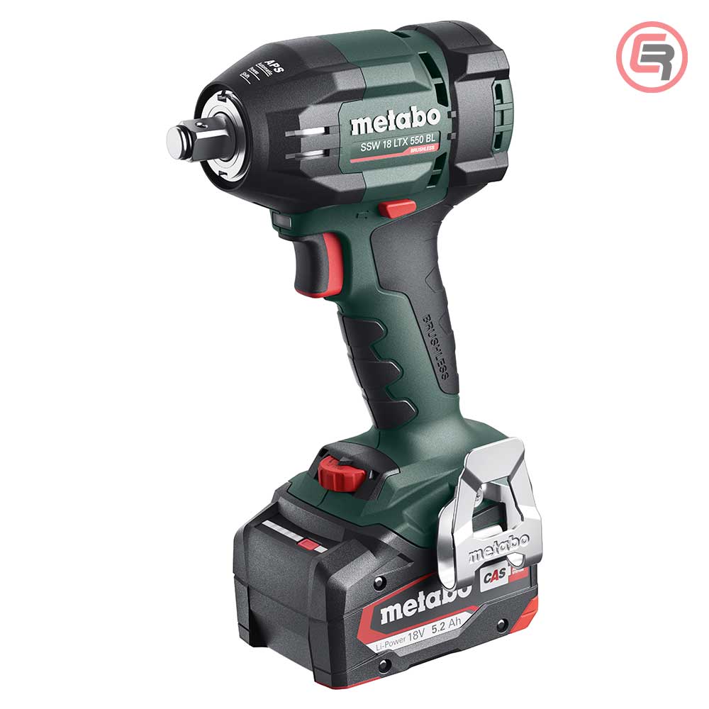 Metabo Odvijač Udarni Aku SSW 18 LTX 550 BL – 1/2″ 2xAKU (5,2 Ah) ASC 55 + metaBOX 145 – 602404650