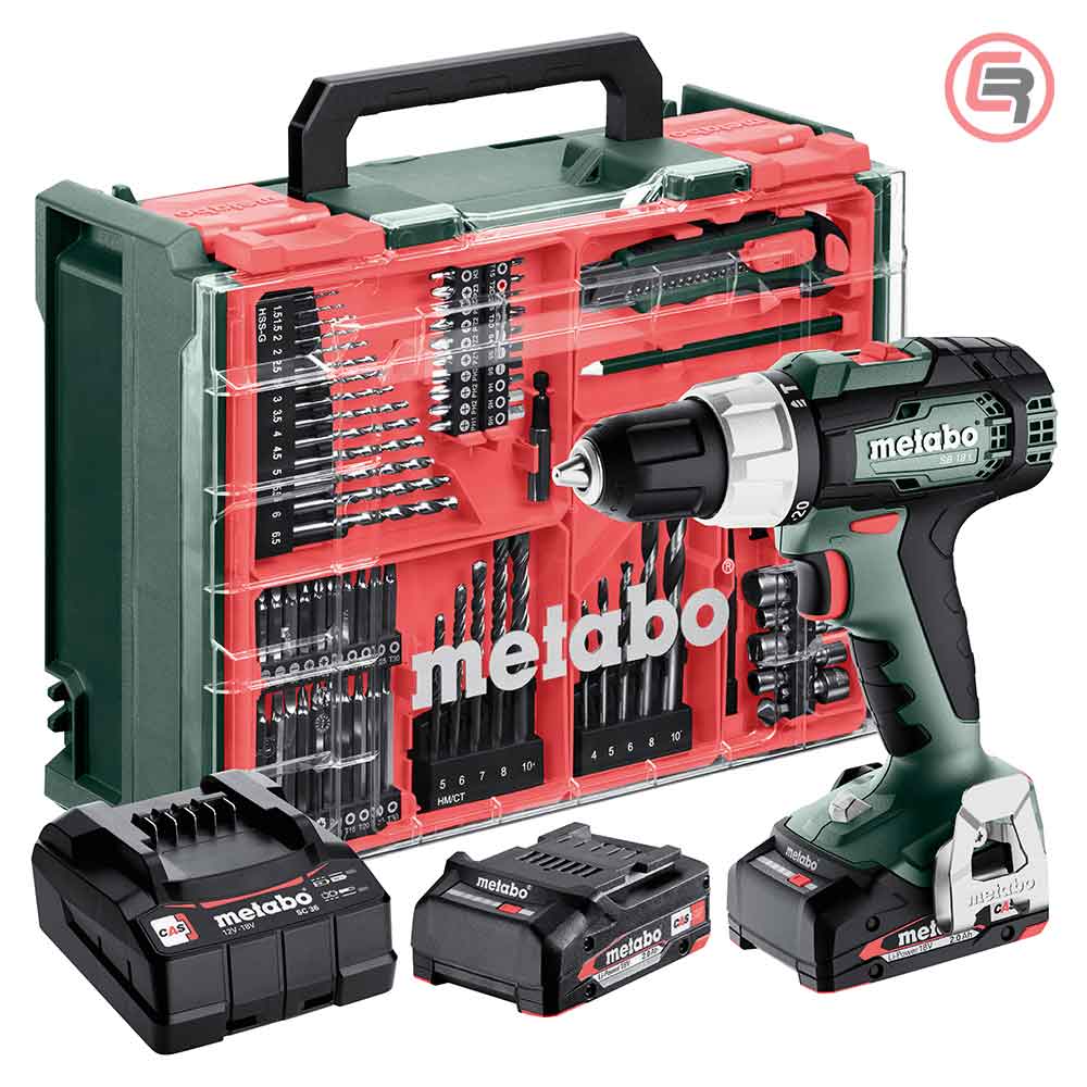 Metabo Bušilica – Odvijač Aku Udarna SB 18 L Set 2 x AKU LiPOWER (2,0 Ah) SC 36 WorkShop Sa Priborom – 614053710
