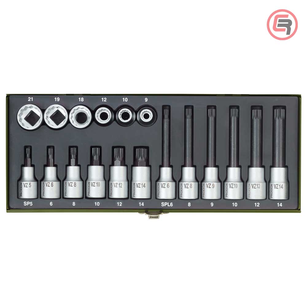 Proxxon Garnitura Nasadnih Zvijezda XZN Ključeva 1/2” / 18 dijelna – 23296